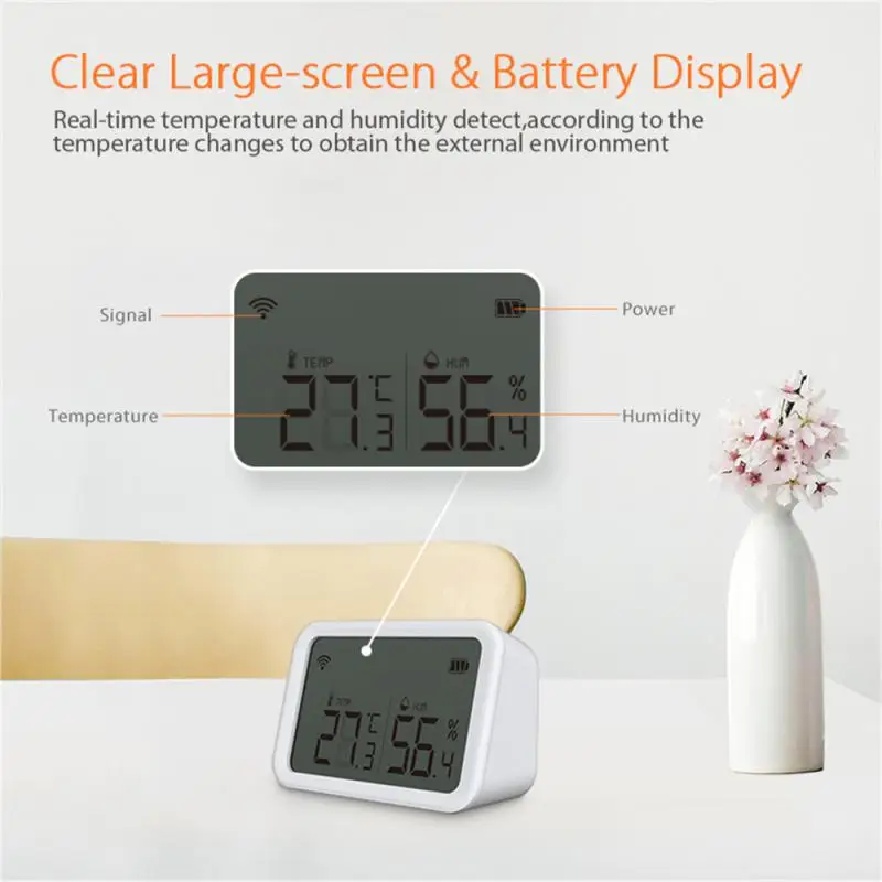 Tuya HomeKit ZigBee Temperature And Humidity Sensor With LCD Screen Hygrometer Thermometers Works With Alexa Google Smart Home