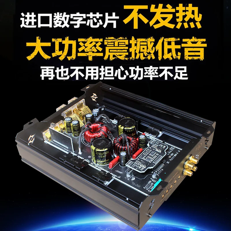 الفئة D مركبة رقمية أحادية القناة عالية الطاقة نقية الثقيلة باس دفع السلبي المزدوج ملف صوتي مضخم الصوت مكبر كهربائي #3