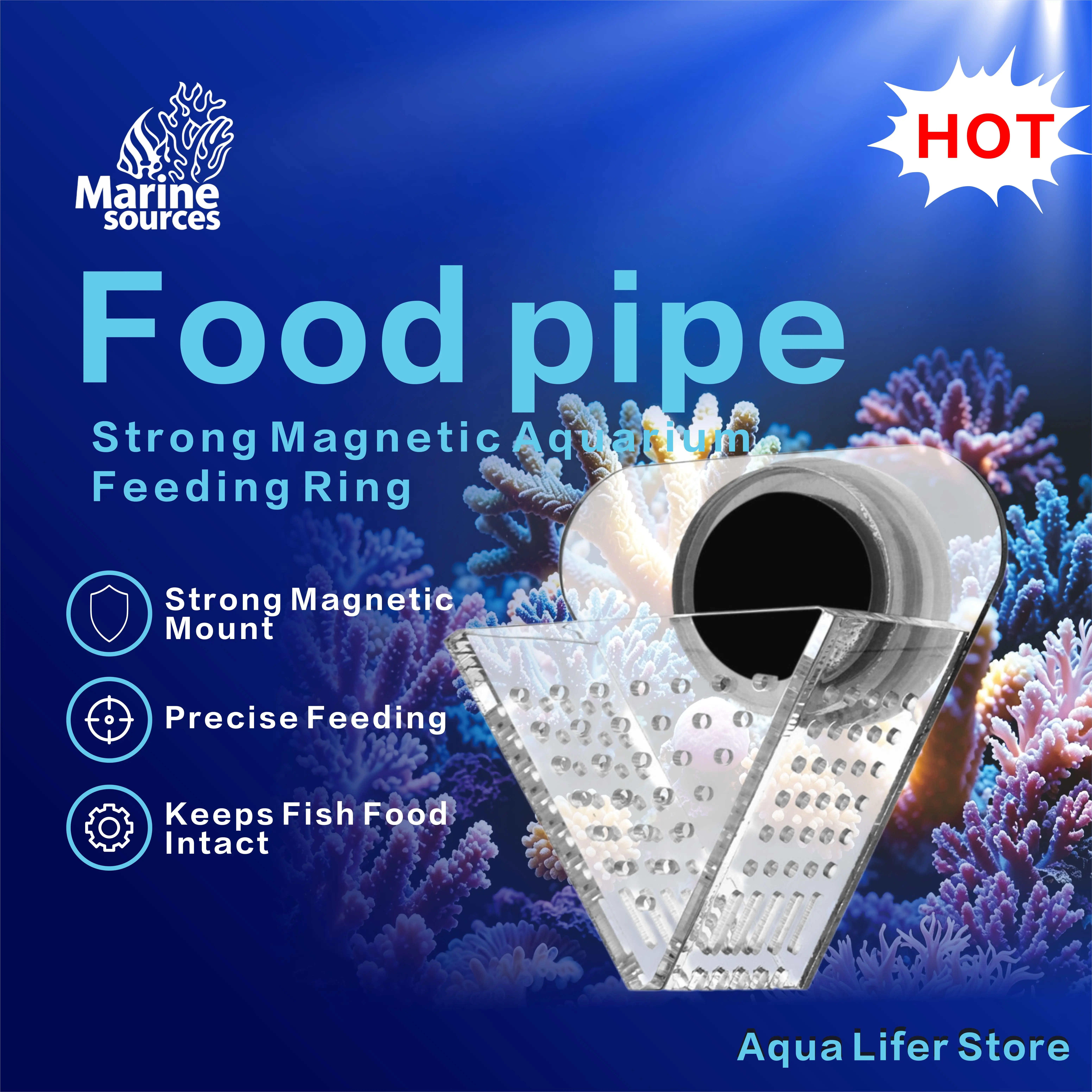 Marine Aquarium Worms - Marine Sources Strong Magnet Acrylic Feeding