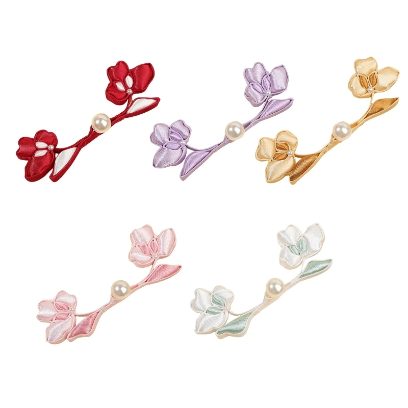 Nähknopf für traditionelle Outfits, handgefertigtes Blumenzweig-Qipao-Detail für DIY-Kleidungsreparaturen und – Detail 1