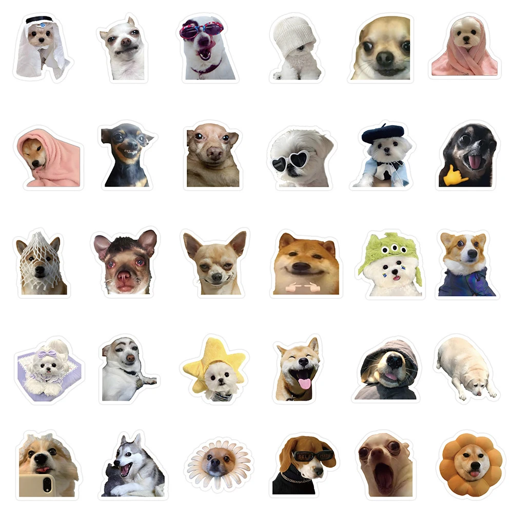 10/30/50pcs Kawaii Dog Stickers Funny Animals Cute Cartoon Decals Kids Toys Laptop Luggage Suitcase Fridge Kids Toys Decoration