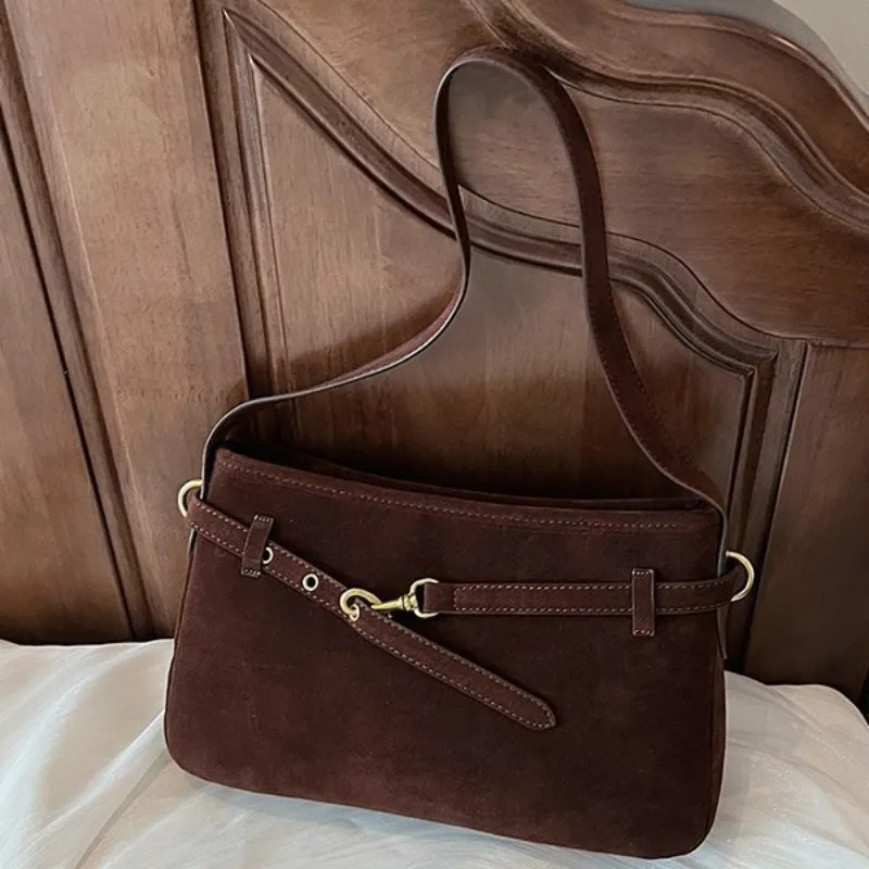 

Женская корейская сумка в стиле ретро, осень-зима 2026, Новое поступление, простая универсальная сумка через плечо большой вместимости