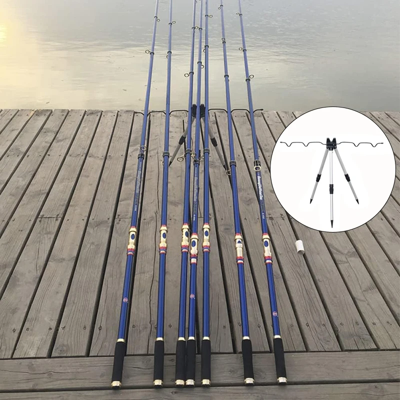1 Pcs Telescopic Aluminum Alloy Holder For Sea Fishing Rods Triangular Holder For Casting Rods Fishing Support For Angling