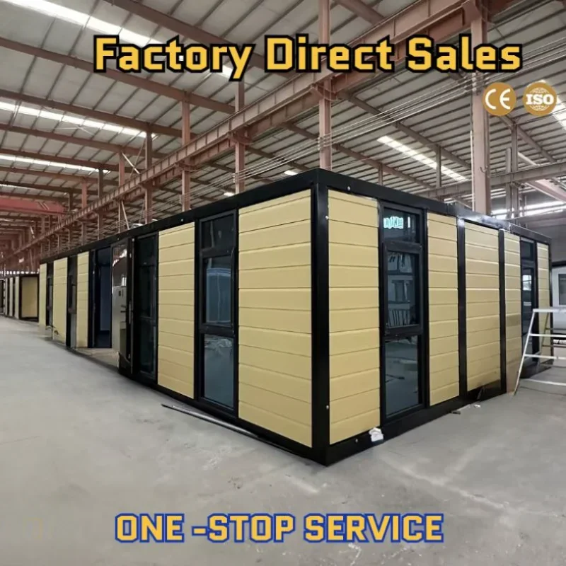 20FT Flat Pack Prefab Module Home 30 Ft Container Expandable House with Solar Energy 4 Bedrooms Prefabricated Luxury Homes