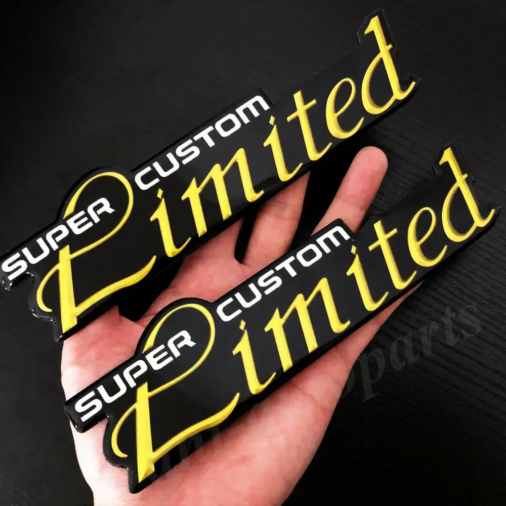 2pcs Limited Super Custom Car Fender Emblem Trunk Sport Badge Decal Sticker