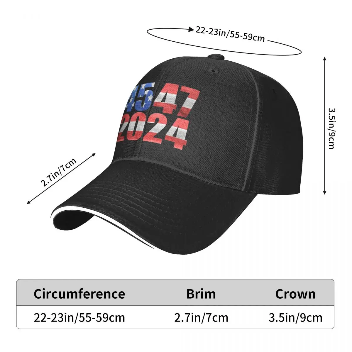 2024 New Baseball Caps Vote Trump 2024 Presidential Election Outfit For Unisex Trucker Hat Casual Headwear Adjustable