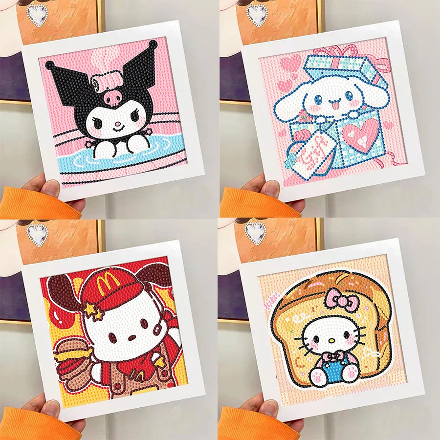 

Keeppley&Sanrio Crystal Diamond Decorative Painting 5D DIY Cross Embroidery Kit Kawaii Hello Kitty Decorative Ornament Gift