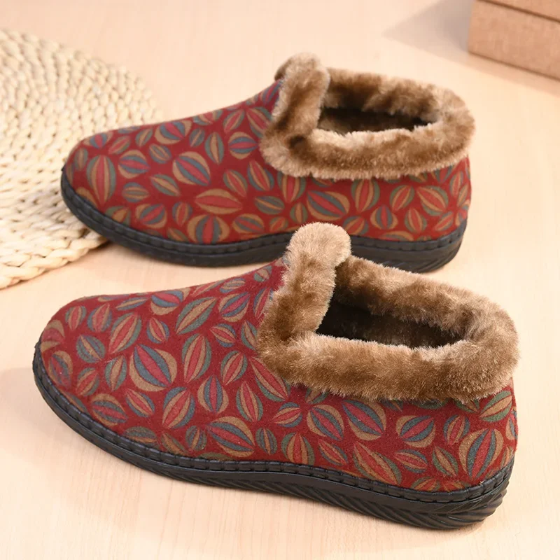 Nuevas botas de invierno para mujer, calzado casual de felpa para caminar al aire libre, zapatillas de algodón cálidas y cómodas, ideales para senderismo, deportes, escalada y nieve.