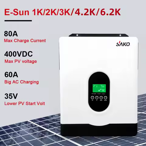 SAKO1Kw-6.2Kw Hybrid Solar Inverter High-Frequency off Grid Photovoltaic Energy Storage Inverter Control Machine 220V Househol