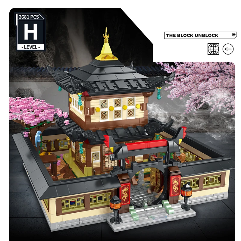 Creative Modular Buildings MOC 613007 Nippon Budokan Model 2681PCS Building Blocks Brick Toys for Adult Kid Children Gift