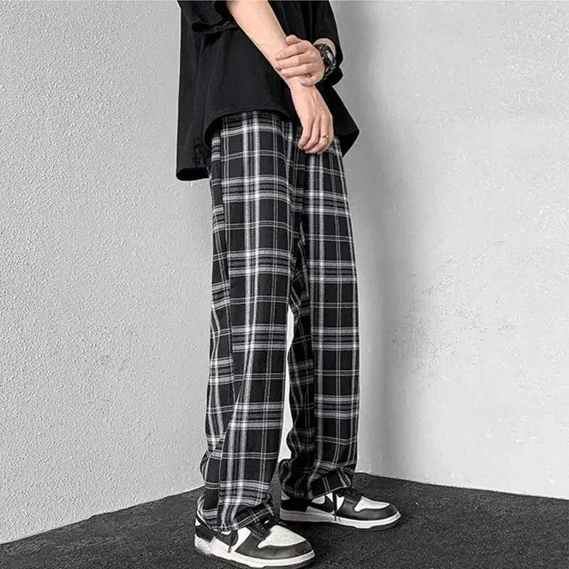 

New In Thin Vintage Men's Casual Pants Summer Korean Style Trend Slacks Aesthetic Plus Size Classic Fashion 2024 Male Trousers