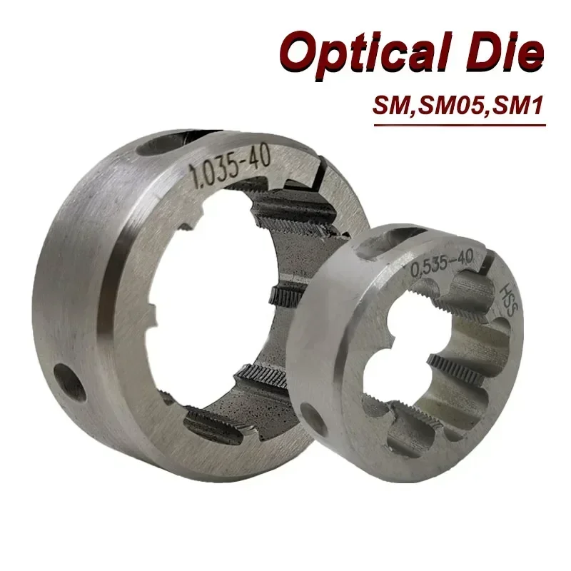 

Optical Dies Tapping Die Set SM0.8-36 / SM05 0.535-40 / SM1 1.035-40 British System Inch for Precision Thread Cutting