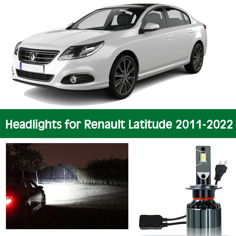 

Car Canbus Headlamp For 2011-2022 Renault Latitude Headlight Low Beam High Beam Canbus Auto Lights 6000K Lighting Accessories