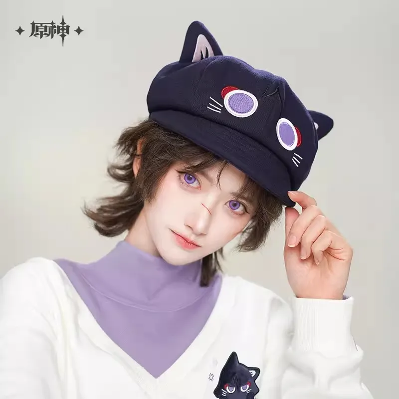 Anime Schattige Cosplay Hat Game Genshin Impact Officiële Kunikuzushi Zwerver Achthoekige Pet Voor Dames Mannen Rekwisieten Hoed