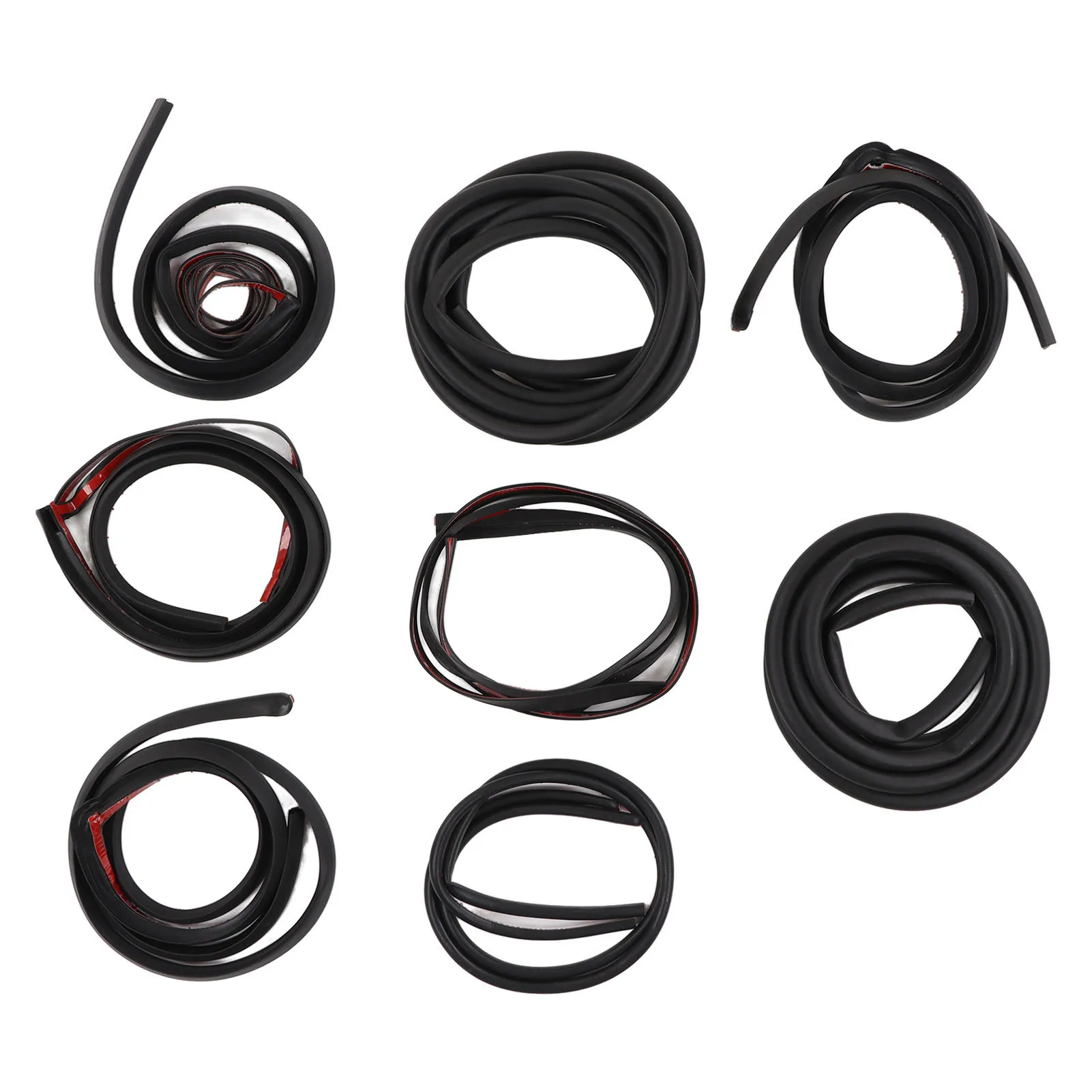 

8 Pcs Car Seal Strip Kit Rubber Noise Reduction Soundproof Full Body Sealing Strip Stickers for Tesla Model Y 2020-2023