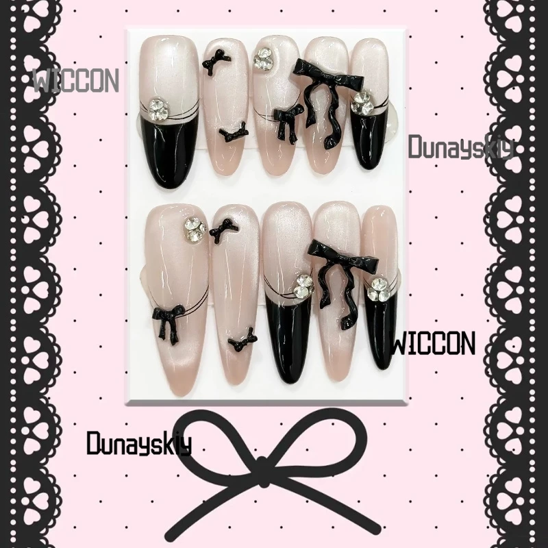 

Jirai Kei Kawaii японские костюмы для косплея, реквизит для женщин и девочек, бант, розовый, черный, милые ногти, вечерние, повседневные, Хэллоуин, Рождество, косплей