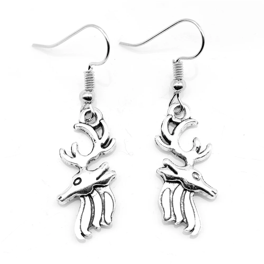 1 Pair Deer Earrings Man Jewelry For Women 12x27mm