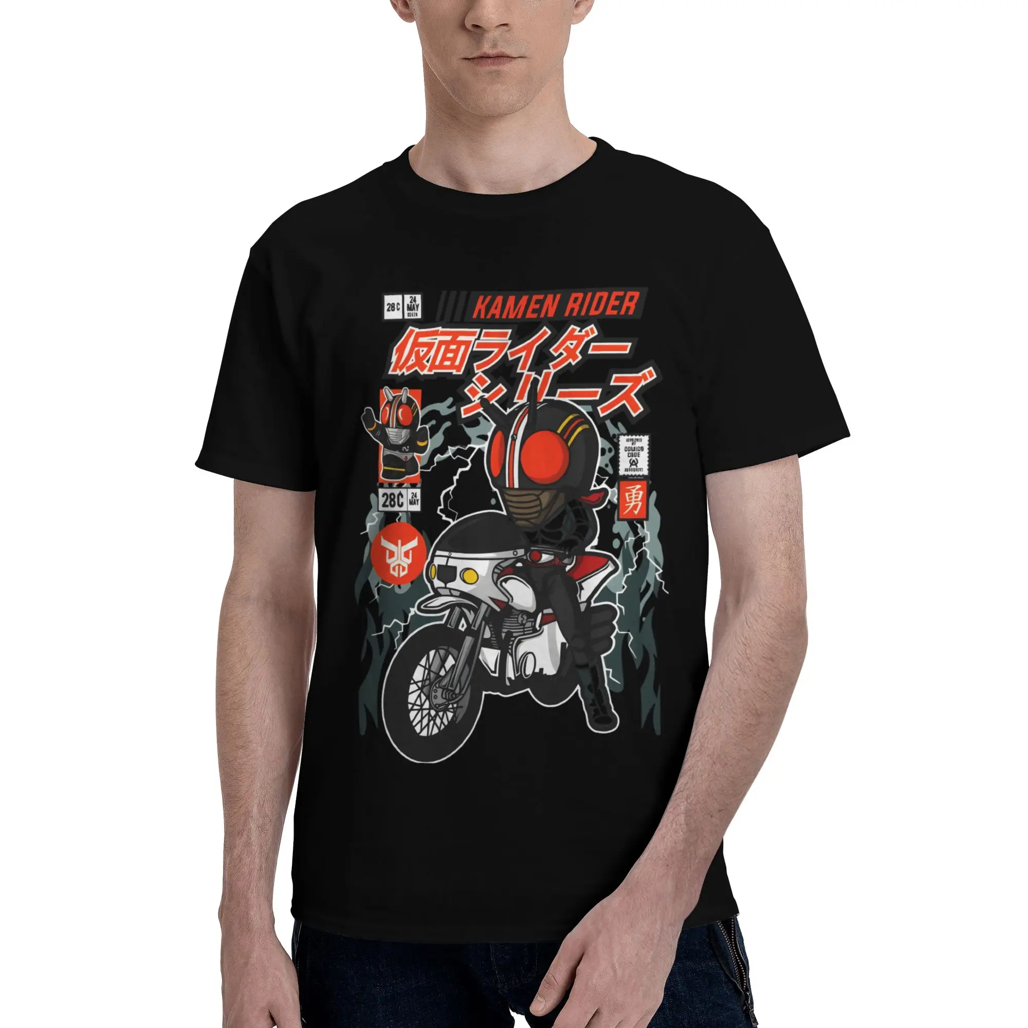 Kamen Rider 19 Funny Graphic 100% Cotton T-Shirt Bandai Tees Tops For Men
