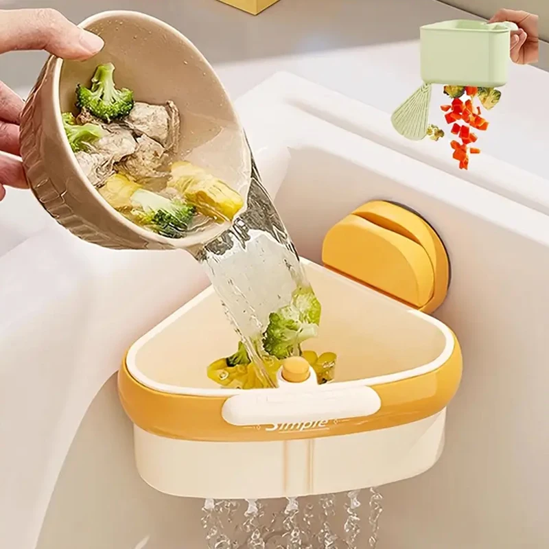 

Ситечко для раковины на присоске, корзина со съемным фильтром, кухонный слив, компактный сливной уловитель, органайзер для кухонных отходов