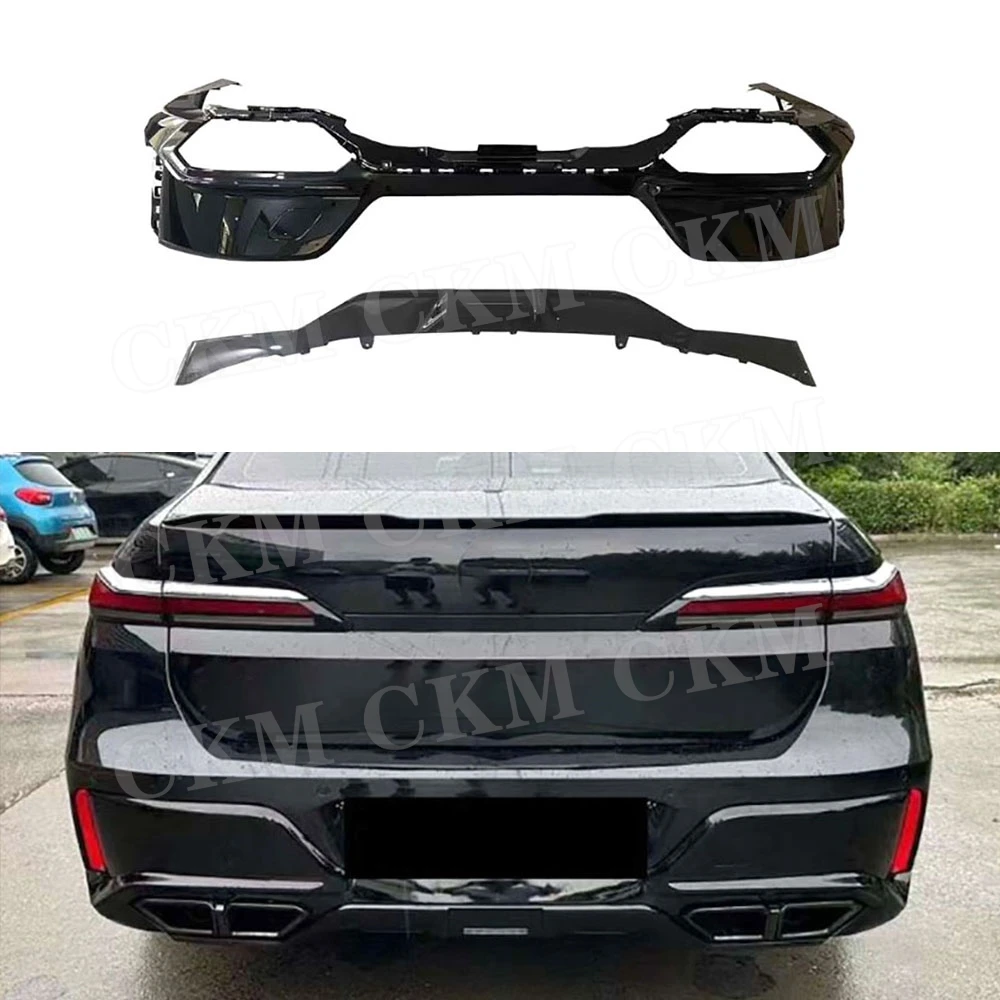 

CKMUUER for BMW 7 Series G70 Sport 2023+ Car ABS Accessories Rear Bumper Lip Body Kits Diffuser Splitters Spoiler Guard