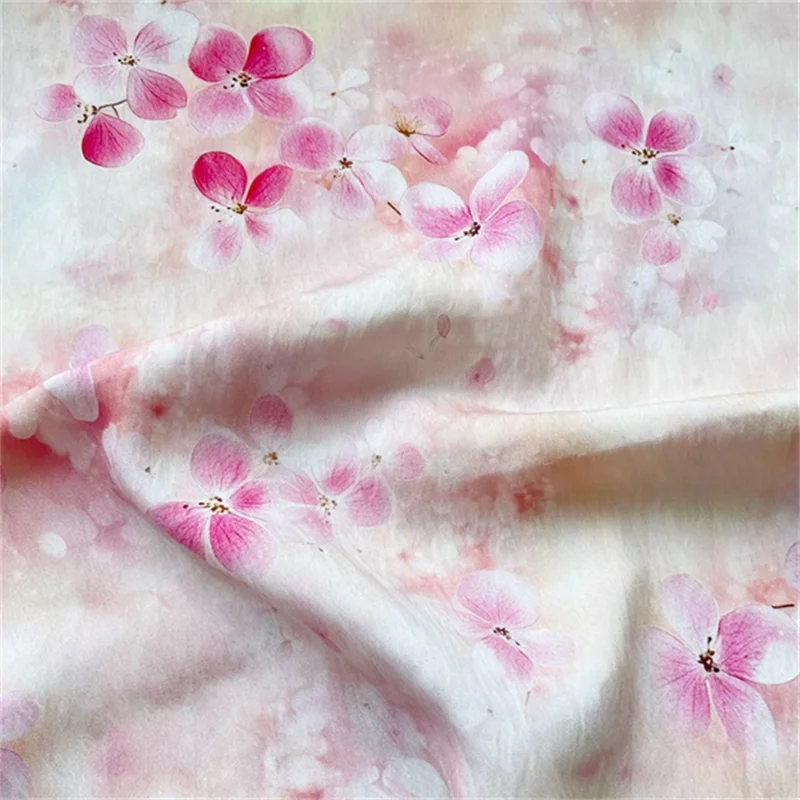 

Fabric Butterfly Orchid Digital Printing Brocade Cotton Fabric Handmade DIY Fabric