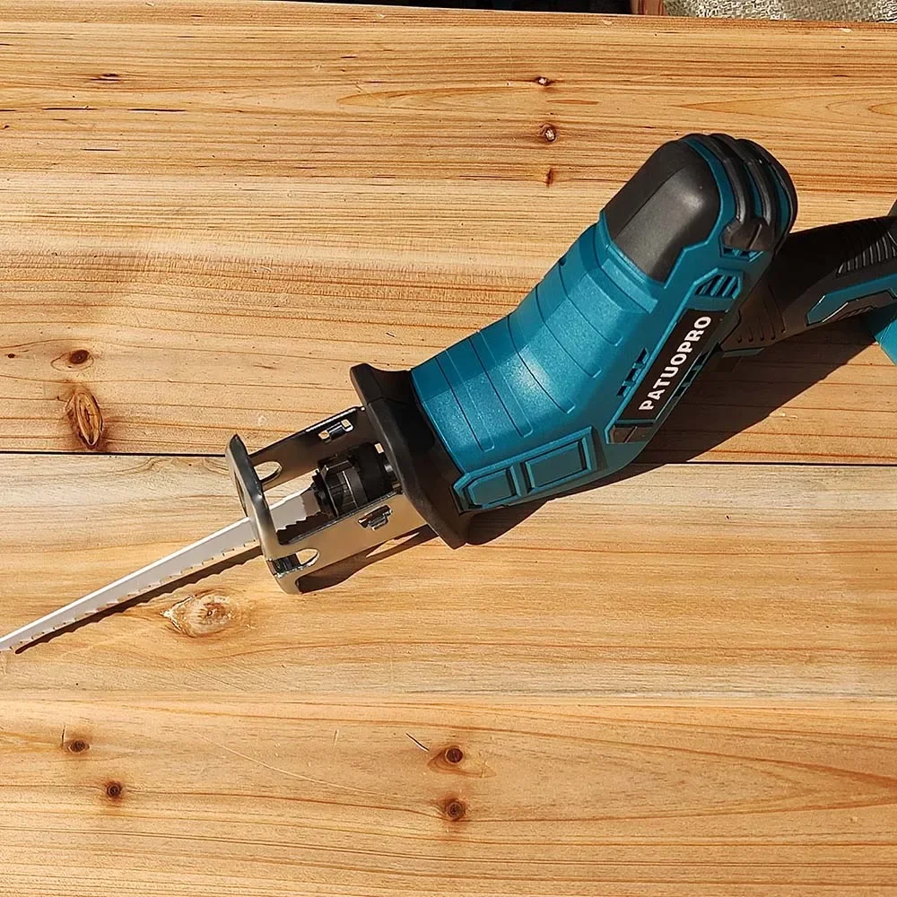 Imagem -06 - Serra Alternativa Elétrica sem Fio Velocidade Ajustável Carpintaria Corte de Tubos de Pvc Ferramenta de Jardinagem Bateria Makita 18v