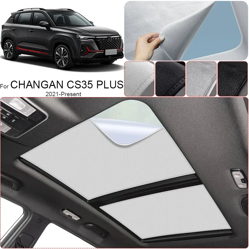 

Car Suede Fabric Anti-uv Electrostatic Adsorption Sunroof For CHANGAN CS35 PLUS 2021-2026 Sunshade Auto Heat Insulation Skylight