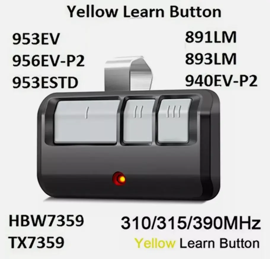 

For Liftmaster 893MAX Garage Door Remote Control Compatible With 893LM 971LM 891LM 973LM 371LM 373LM Gate Opener Transmitter