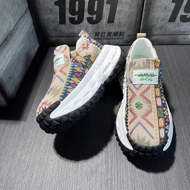 

LIVEDAY Men Shoes Mesh Men Shoes Lightweight Comfortable Men's Sneakers 2025 Autumn Fashion Slip On Flats Shoes Male Loafers