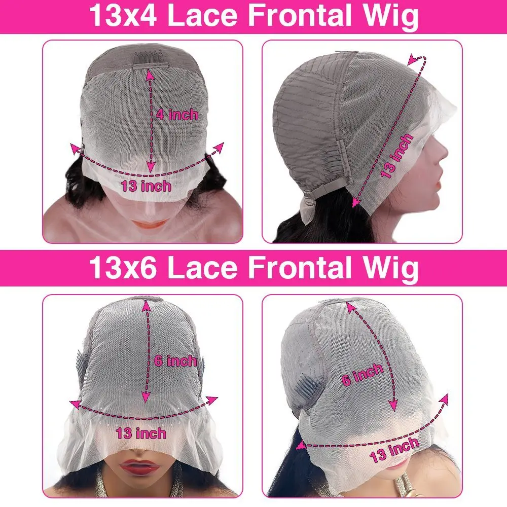 36 46 Polegadas # Peruca Frontal HD de Renda 13x6 Lisa Marrom Chocolate 13x4, Perucas de Cabelo Humano Brasileiro com Renda Frontal, Adequadas para Mulheres