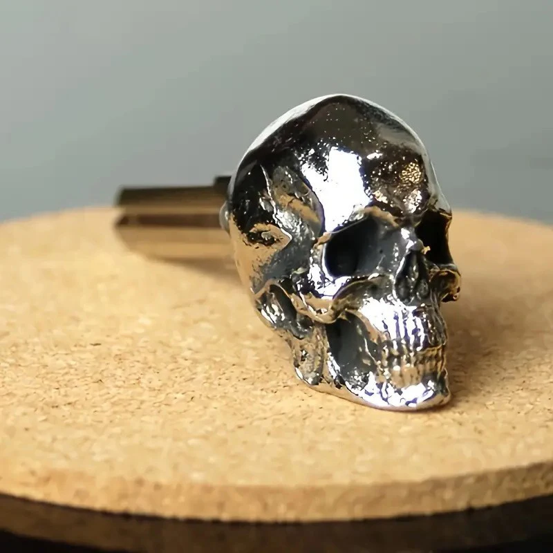 New【Metal Skull Head Key Accessory Universal Modified Key Cover For Motorcycle For Most Key】