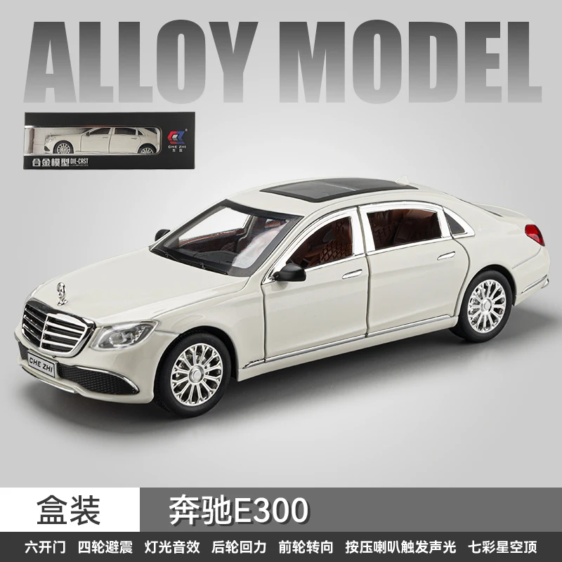 1:24 メルセデス・ベンツ E300l アルミ製モデルカー サウンドライト付き