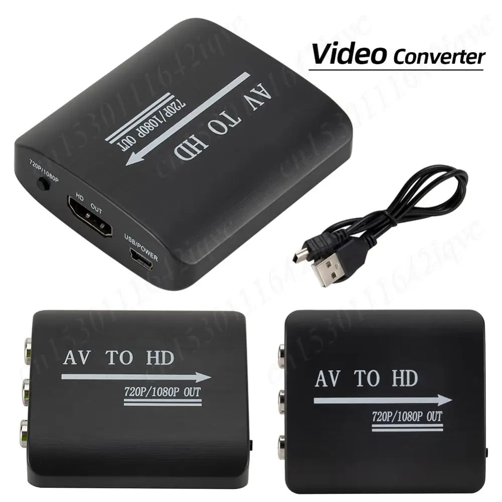 1080P HD AV To HDMI-Compatible Converter With USB Cable Video Box Converter Support PAL for N64 Wii PS1/2/3 Xbox One SNES Etc