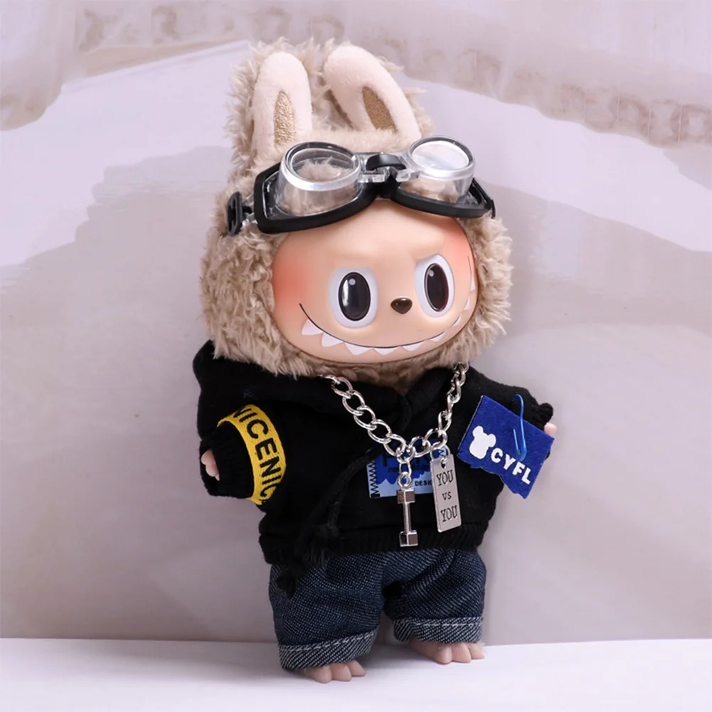 Labubu Doll Clothes & Accessories Pilot suit Trendy Outfits Sweater Protective goggles Labubu Collectibles