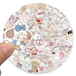 60PCS Cartoon Cute Bunny and Bear DIY Children’s Stickers Toy Box Laptop Luggage Snowboard Motorcycle Car Decal Graffiti Sticker