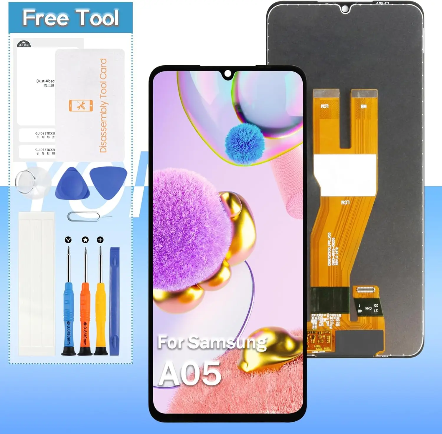 

Замена экрана для A05 SM-A055F, SM-A055F/DS, SM-A055M, SM-A055M/DS 6.7' LCD дисплей с сенсорным экраном
