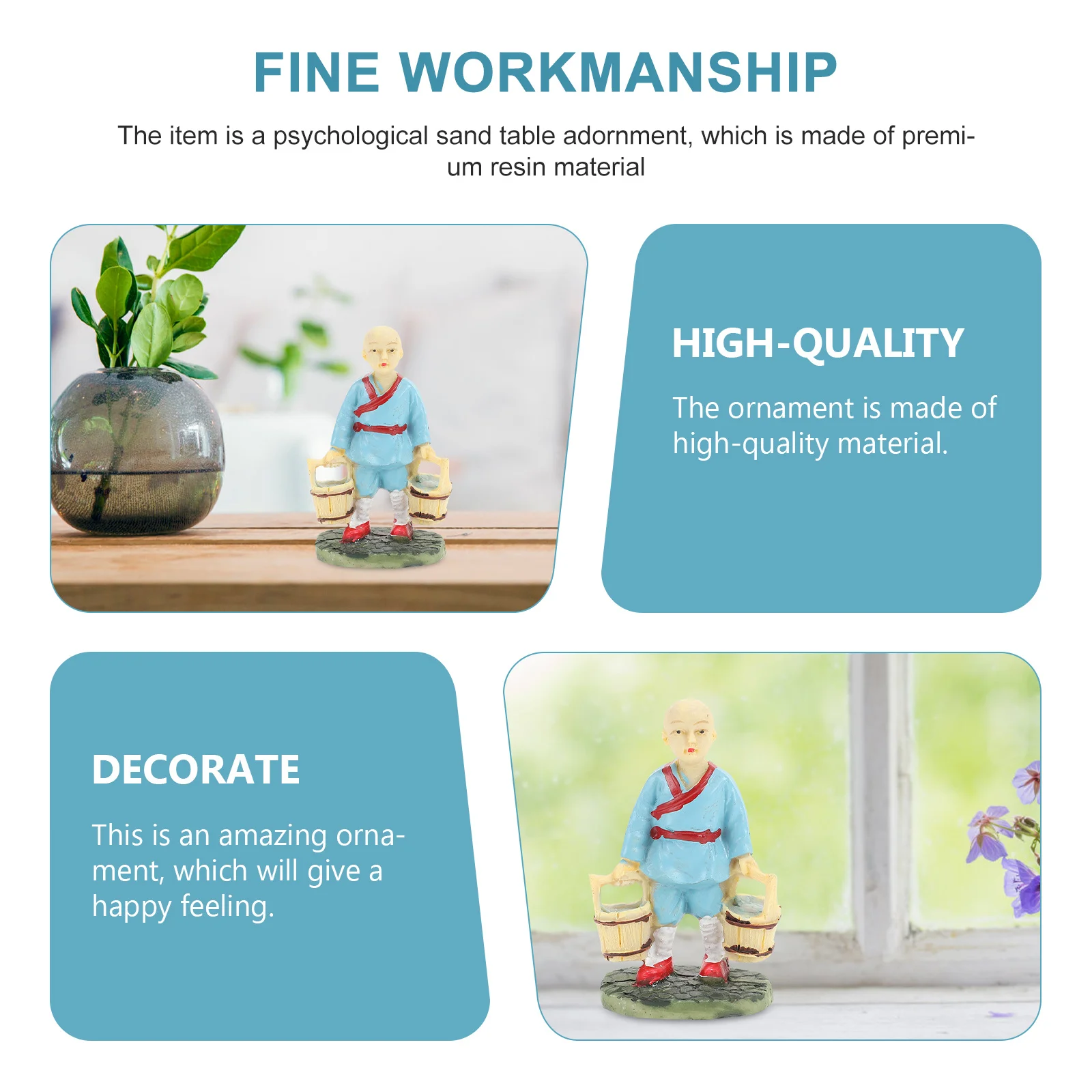 

Resin Sand Table Adornment Compact Size Mental Counseling Decoration Unique Workmanship for Scenes Layout and Micro