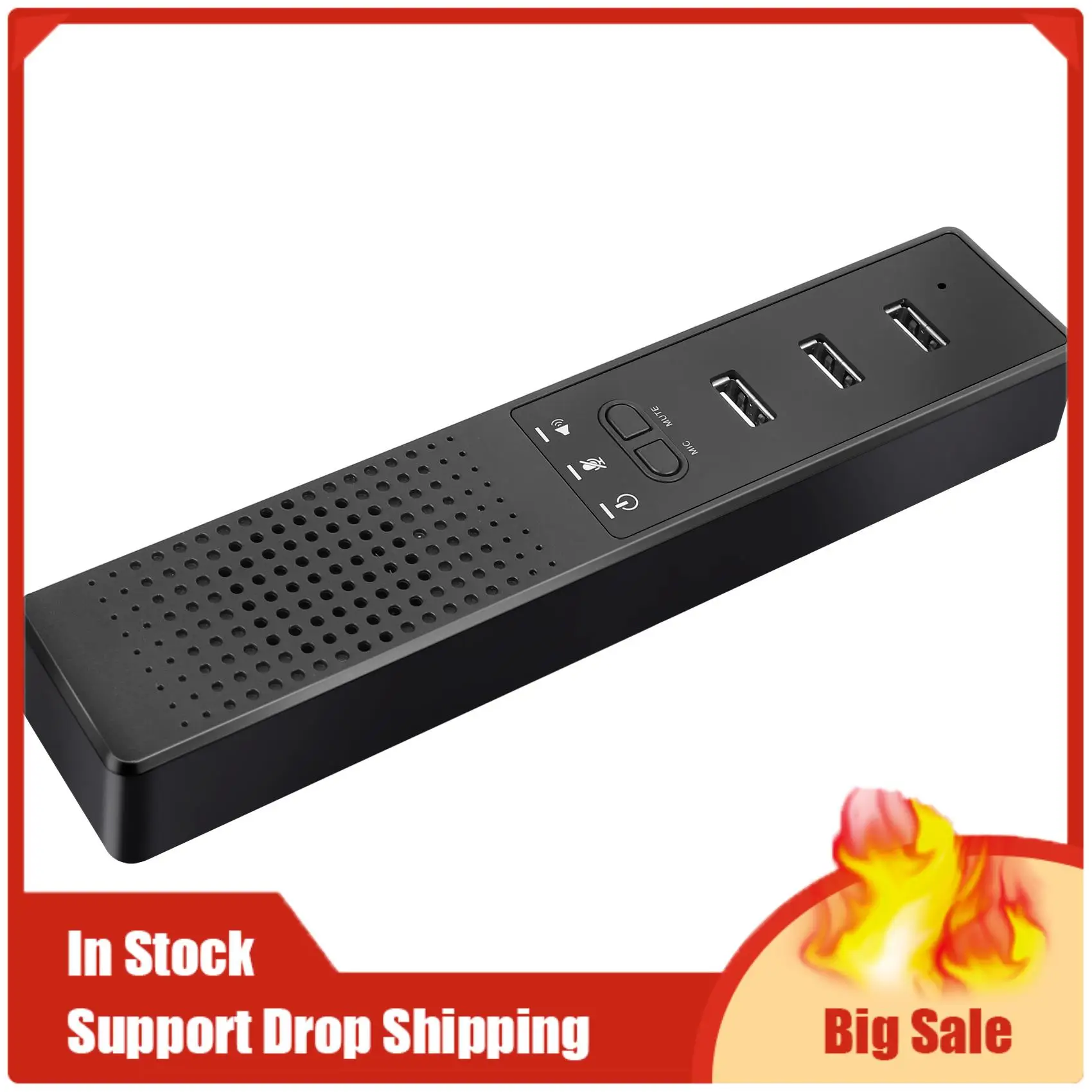 Лучшие предложения Компьютерные колонки 3 в 1 с микрофоном и концентраторами USB-динамик для конференций, микрофон для ПК для видеоконференций