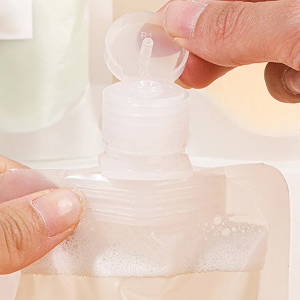 

12pcs Travel Pouch Leakproof Refillable Storage Bag Portable Squeezable Lotion Shampoo Container Space-Saving Reusable