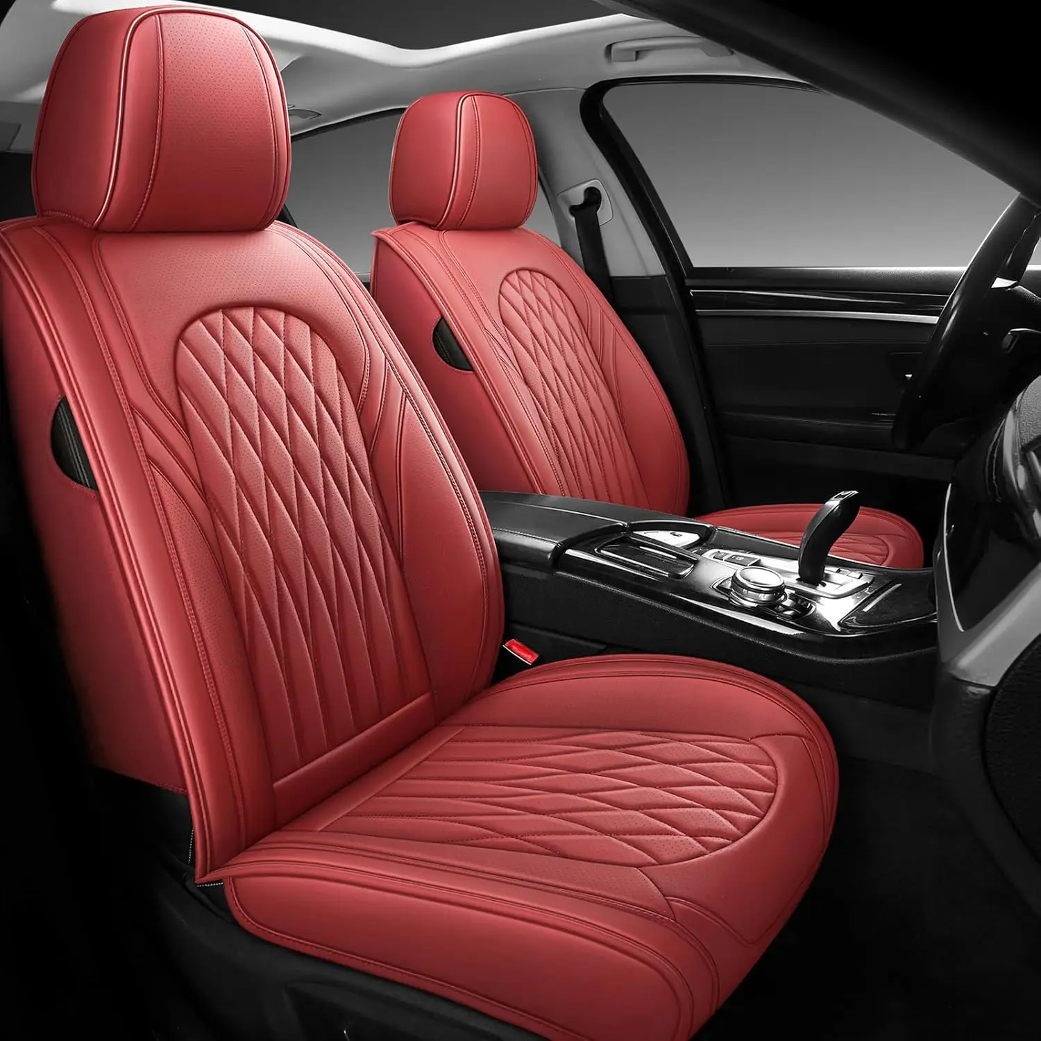 

Car Seat Covers Front Seats, Leather Seat Covers for Cars, Front Car Seat Protector Waterproof, Non-Slip Car Interior Covers Uni