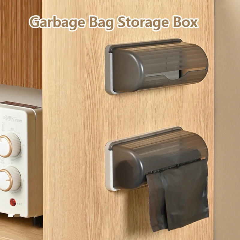 Trash Bags Storage Box Bathroom Kitchen Wall Mounted Garbage Bags Holder Rack Transparent Acrylic Garbage Bag Storage Boxes