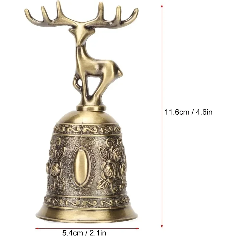 Kerincingan dekoratif sekolah kantin bel teh Retro proses elektroplating Alarm dekorasi pernikahan jam meja bel