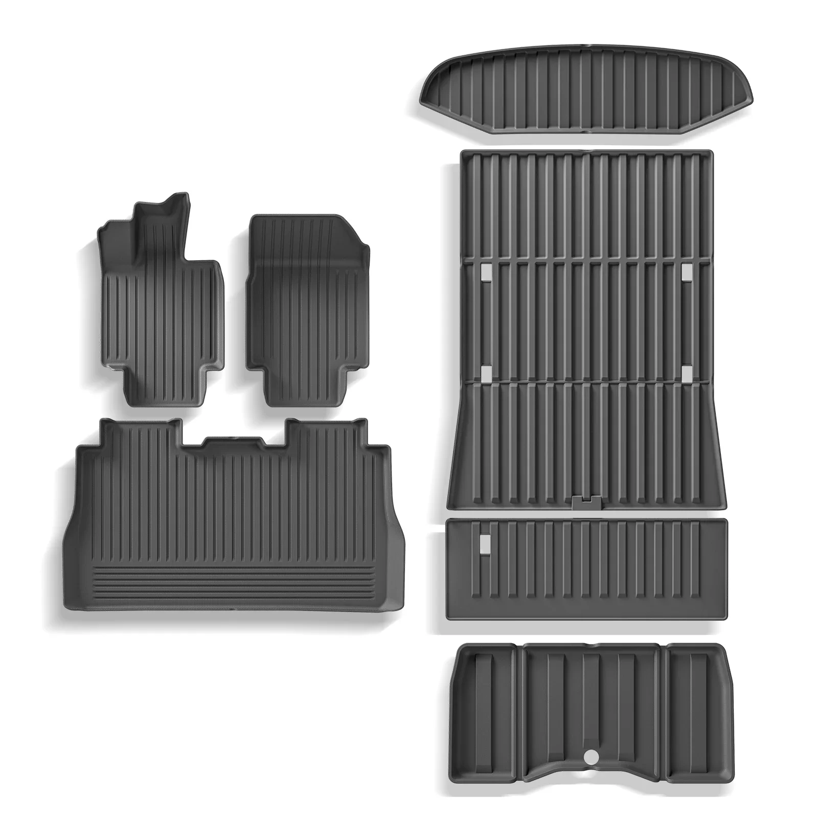 Tapis de Sol Cybertruck 2024 TPE Résistant à l'Usure, Coussretours de Protection du Coffre Arrière, Accessoires de Voiture