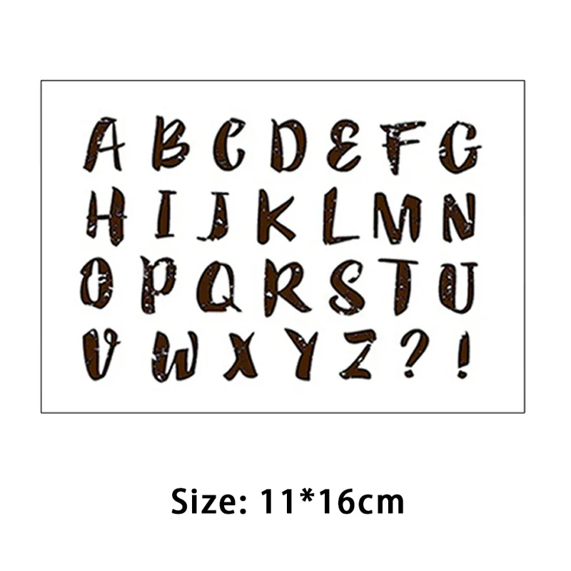 Clear Stamps for DIY Scrapbooking Card English Russian Alphabet Number Transparent Stamp Making Photo Album Crafts Silicon Decor