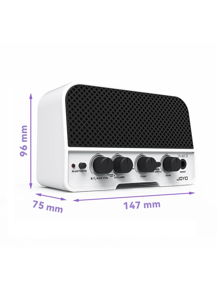 JOYO Mini Guitar Amplifier JA-02 II 5W Dual-channel Overdrive and Clean Effect Guitar AMP with Bluetooth 5.0 AUX Input