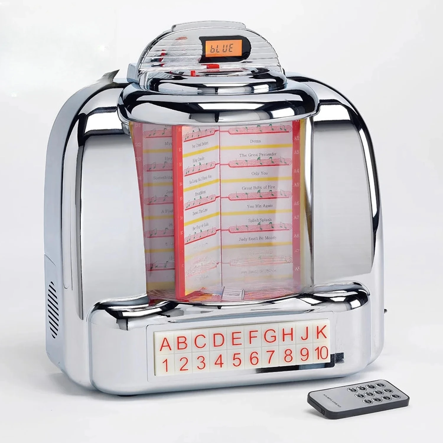 Retro zilveren eettafel jukebox luidspreker Amerikaanse jukebox wallbox bluetooth-luidspreker