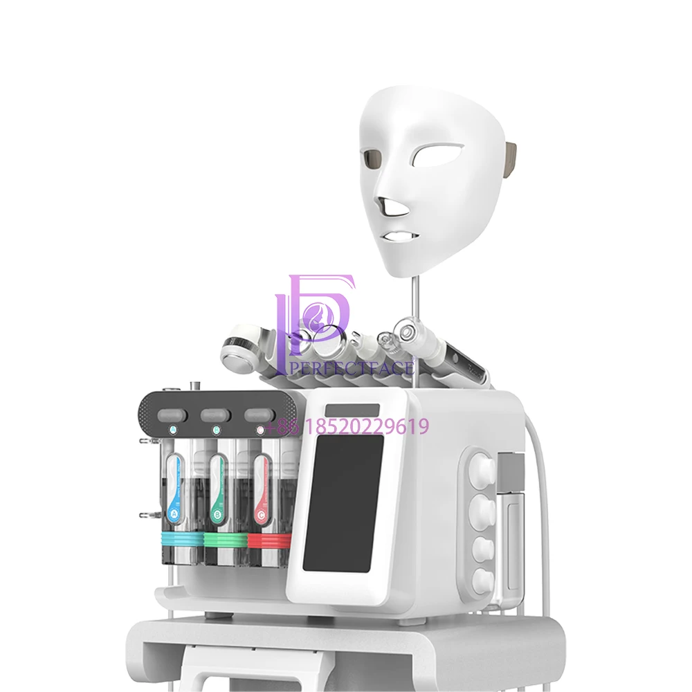 10-in-1 Multifunctioneel Huidverzorgingsapparaat Waterpolijsten Airbrush Warm Koud Hamer Carbon Bubble Dual HR Ultrasone Huidschop