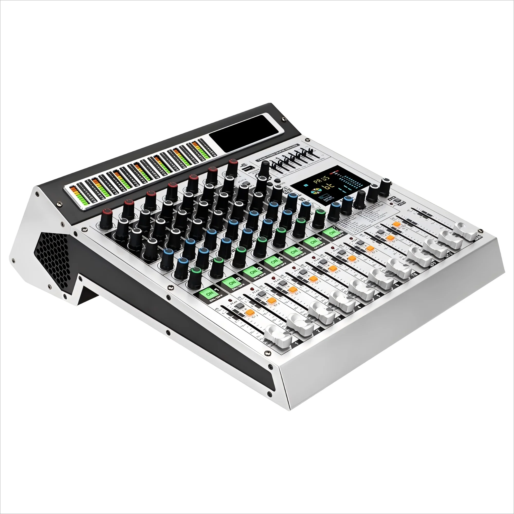 Novo mixer de áudio profissional digital com interface de 8 canais e 99 efeitos com 2 marisuais com USB + 48V Phantom Power