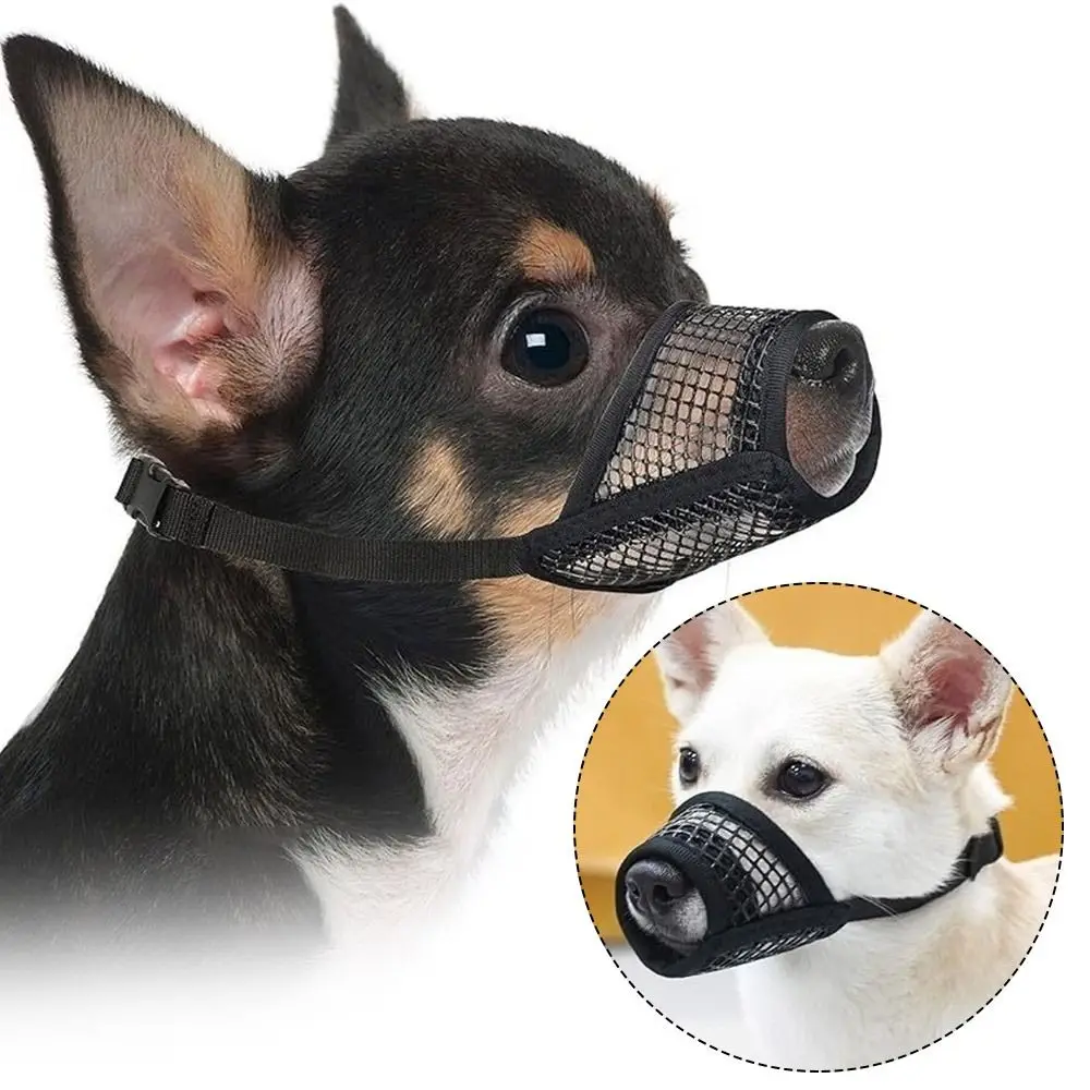 

Durable Anti-Biting Mesh Muzzle Soft Nylon with Safety Buckle Dog Breathable Adjustable Puppy Muzzle Small Medium Large Dogs