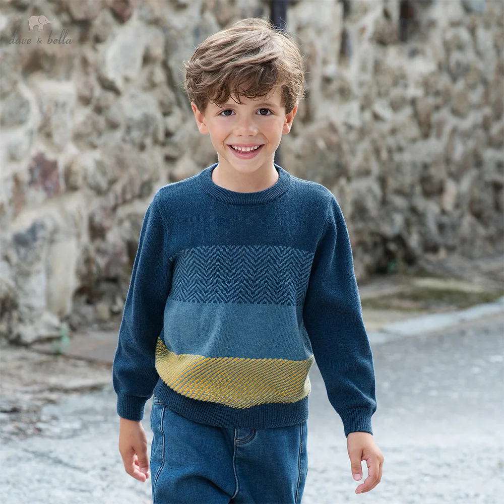 

Dave Bella Autumn Winter Pullover Sweater for Boys Spring Knitted Sweater Children Outerwear Coat Kids Clothes DK4253977